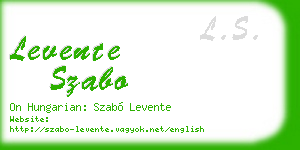 levente szabo business card